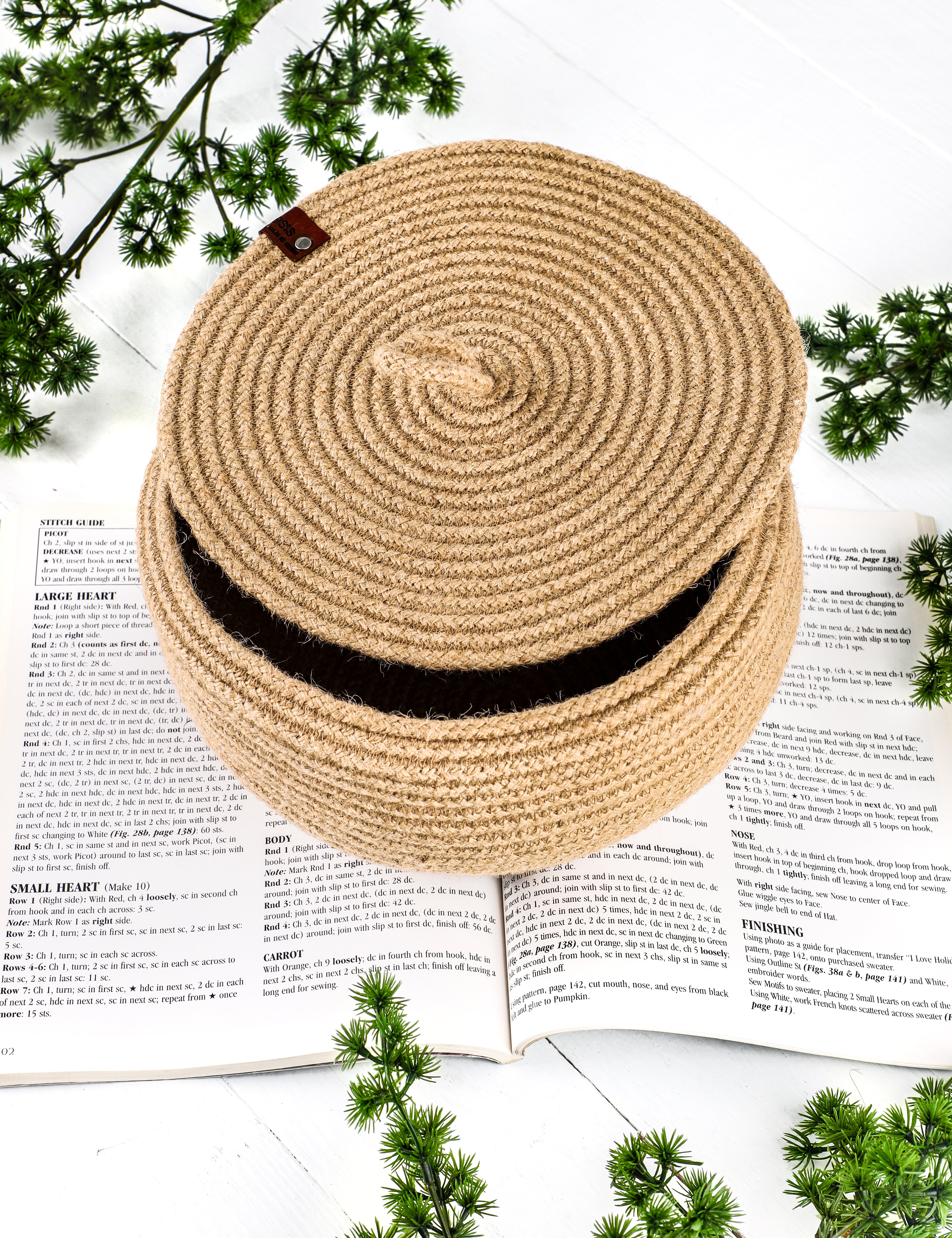 Handwoven Plant Basket made from North African Esparto Grass - ArtisRaw